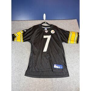VTG Pittsburgh Steelers Roethlisberger #7 NFL Reebok Jersey Mens Medium Football